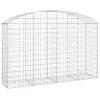 Íves horganyzott vas gabion kosár 200x50x120/140 cm