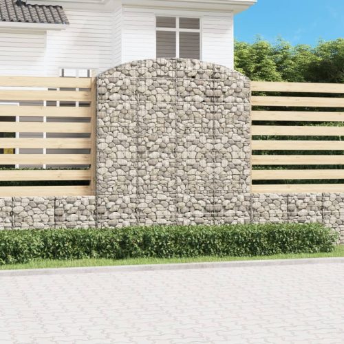 Íves horganyzott vas gabion kosár 200x50x220/240 cm