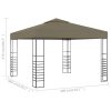 Tópszínű kerti pavilon 3 x 3 m 180 g/m²