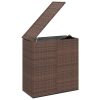 Barna polyrattan kerti párnatartó doboz 100 x 49 x 103,5 cm