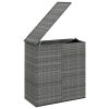 Szürke polyrattan kerti párnatartó doboz 100 x 49 x 103,5 cm