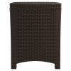 Barna PP rattan kerti tárolóláda 39 x 39 x 46 cm