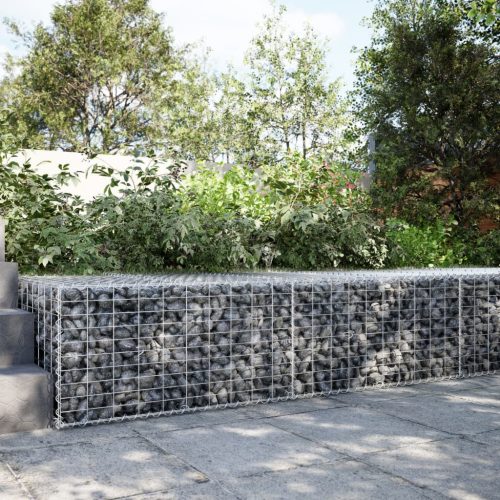 Horganyzott vas gabion kosár fedéllel 200 x 100 x 50 cm