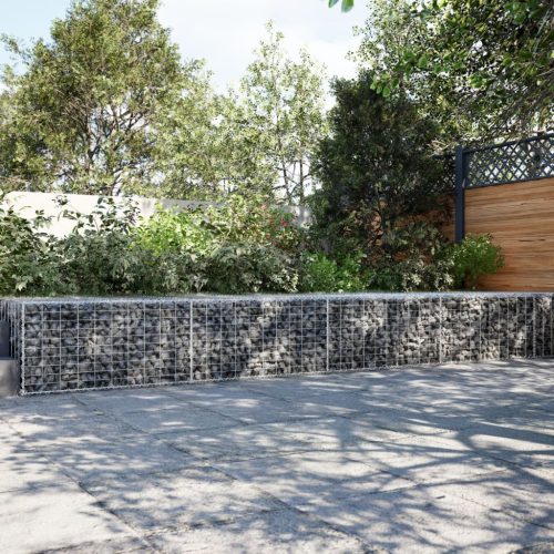 Horganyzott vas gabion kosár fedéllel 500 x 100 x 50 cm