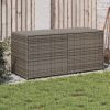 Szürke polyrattan kerti tárolóláda 283 L