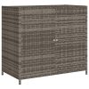 Szürke polyrattan kerti tárolószekrény 83x45x76 cm