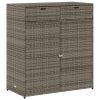 Szürke polyrattan kerti tárolószekrény 105 x 55 x 113 cm