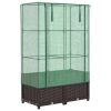 Rattan megjelenésű magaságyás melegháztakaróval 80x40x138 cm