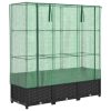 Rattan megjelenésű magaságyás melegháztakaróval 120x40x138 cm