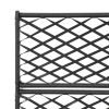 Fekete rácsos polyrattan magaságyás 3 kaspóval 83 x 30 x 130 cm