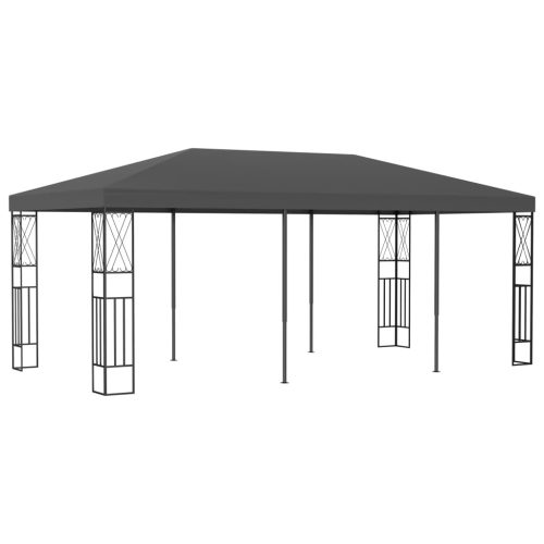 Antracitszürke szövetpavilon 3 x 6 m