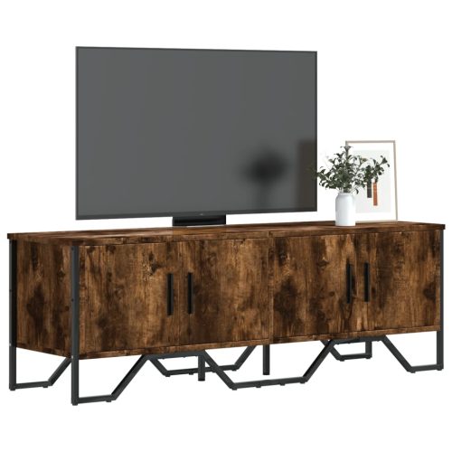 Füstös tölgy színű szerelt fa TV-szekrény 122 x 34 x 41 cm