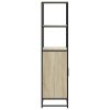 Highboard sonoma tölgy 68x35x139 cm gépelt fa és fém