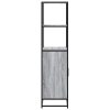 Highboard szürke sonoma 68x35x139 cm gépelt fa és fém